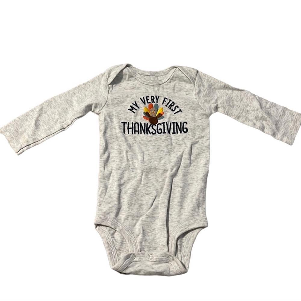 2 FOR $5 - Carters First Thanksgiving Onesie Long Sleeve 6M